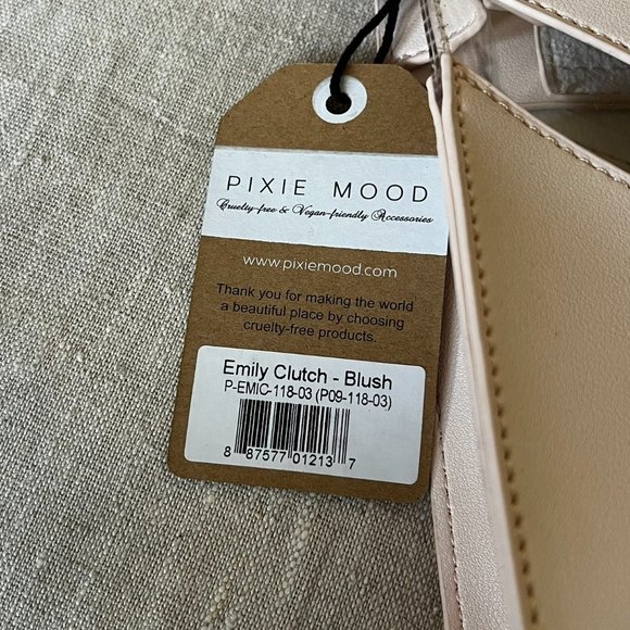 NWT Light Pink Pixie Mood Bag with Transparent Strip NEW Vegan Leather - Picture 7 of 13